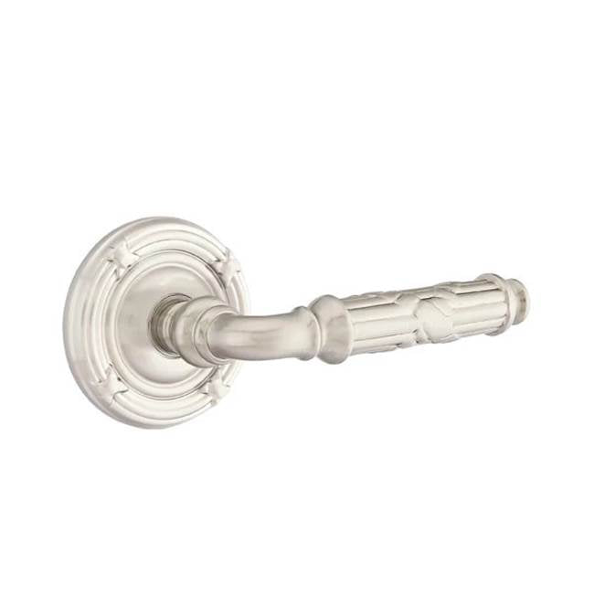 Emtek - Passage, Ribbon and Reed Rosette, Ribbon and Reed Lever, LH, US15 - Satin Nickel