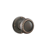Emtek - Concealed, Privacy, Ribbon and Reed Rosette, Rope Knob, US10B - Oil Rubbed Bronze