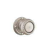 Emtek - Privacy, Ribbon and Reed Rosette, Rope Knob, US15A - Pewter