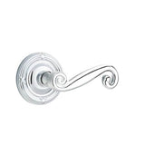 Emtek - Dummy, Ribbon and Reed Rosette, Rustic Lever, US26 - Polished Chrome