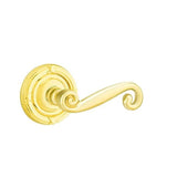 Emtek - Dummy, Ribbon and Reed Rosette, Rustic Lever, US3NL - Unlacquered Brass