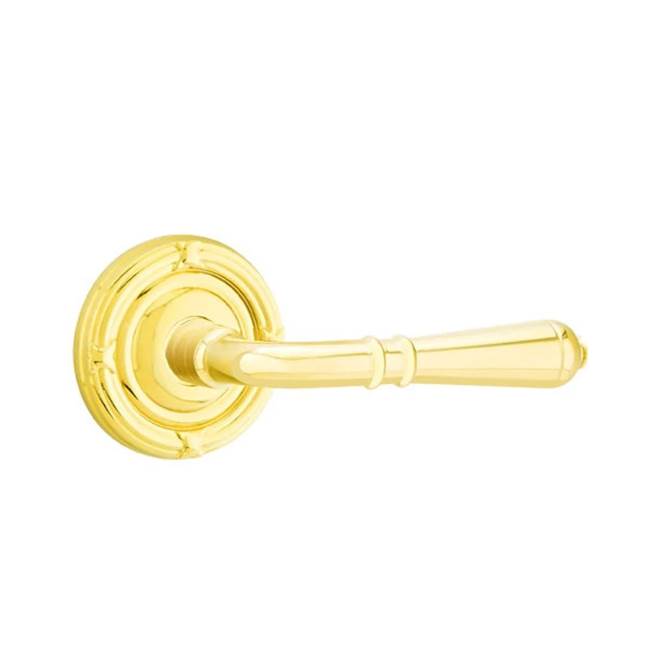 Emtek - Concealed Fastener, Privacy, Ribbon and Reed Rosette, Turino Lever, US3NL - Unlacquered Brass