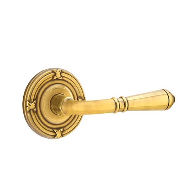 Emtek - Passage, Ribbon and Reed Rosette, Turino Lever, RH, US7 - French Antique