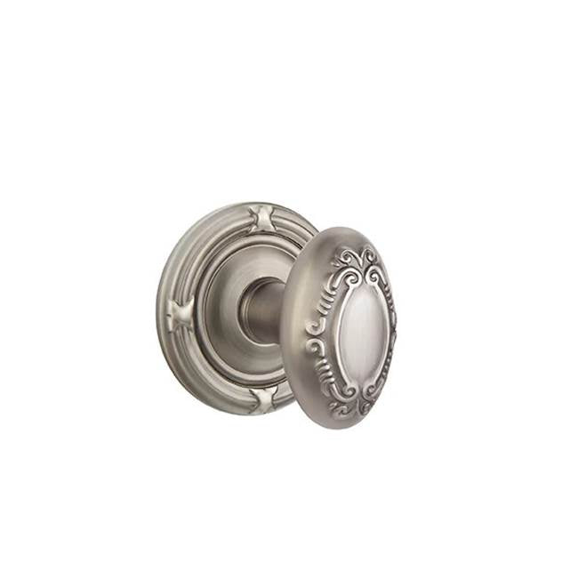 Emtek - Dummy, Ribbon and Reed Rosette, Victoria Knob, US15A - Pewter