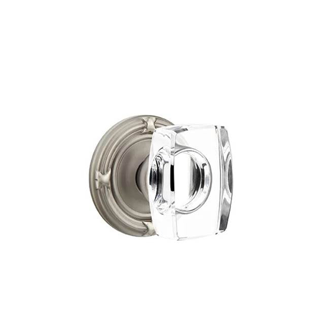 Emtek - Dummy, Ribbon and Reed Rosette, Windsor Crystal Knob, US15A - Pewter