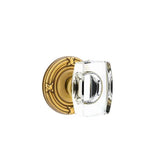 Emtek - Concealed, Privacy, Ribbon and Reed Rosette, Windsor Crystal Knob, US7 - French Antique