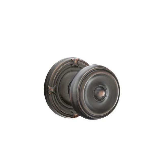 Emtek - Concealed, Privacy, Ribbon and Reed Rosette, Waverly Knob, US10B - Oil Rubbed Bronze