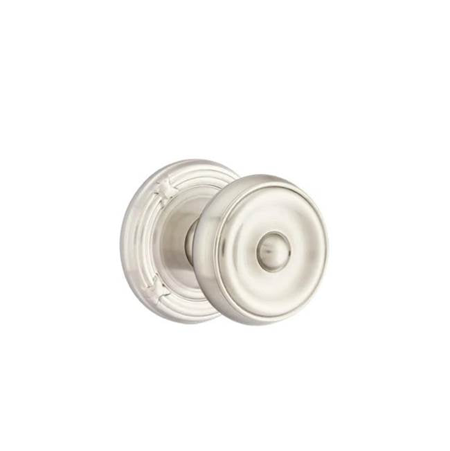 Emtek - Concealed, Privacy, Ribbon and Reed Rosette, Waverly Knob, US15 - Satin Nickel