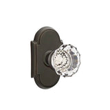 Emtek - Concealed, Passage, No.8 Rosette, Astoria Clear Knob, US10B - Oil Rubbed Bronze