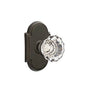 Emtek - Concealed, Passage, No.8 Rosette, Astoria Clear Knob, US10B - Oil Rubbed Bronze