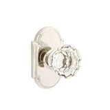 Emtek - Concealed, Passage, No.8 Rosette, Astoria Clear Knob, US14 - Polished Nickel
