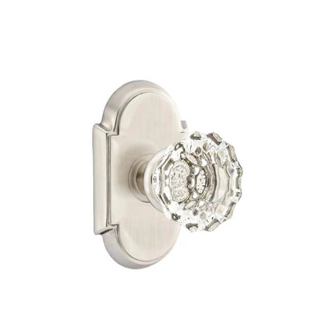 Emtek - Passage, No.8 Rosette, Astoria Crystal Knob, US15 - Satin Nickel