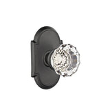 Emtek - Passage, No.8 Rosette, Astoria Crystal Knob, US19 - Flat Black