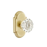 Emtek - Concealed, Passage, No.8 Rosette, Astoria Crystal Knob, US4 - Satin Brass