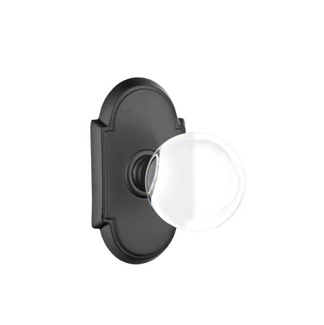 Emtek - Passage, No.8 Rosette, Bristol Crystal Knob, US19 - Flat Black