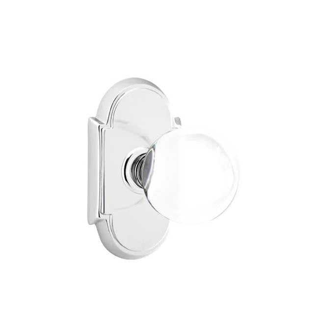Emtek - Passage, No.8 Rosette, Bristol Crystal Knob, US26 - Polished Chrome