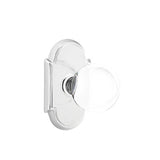 Emtek - Passage, No.8 Rosette, Bristol Crystal Knob, US26 - Polished Chrome