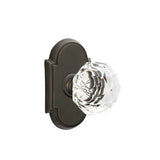 Emtek - Concealed, Privacy, No.8 Rosette, Diamond Crystal Knob, US10B - Oil Rubbed Bronze