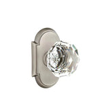 Emtek - Concealed, Privacy, No.8 Rosette, Diamond Crystal Knob, US15A - Pewter