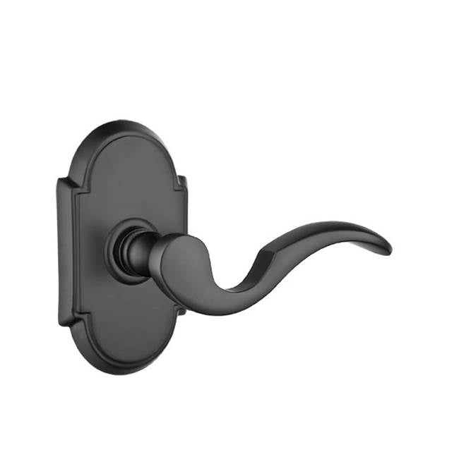 Emtek - Privacy, No.8 Rosette, Cortina Lever, RH, US19 - Flat Black