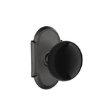 Emtek - Concealed, Privacy, No.8 Rosette, Ebony Knob, US19 - Flat Black
