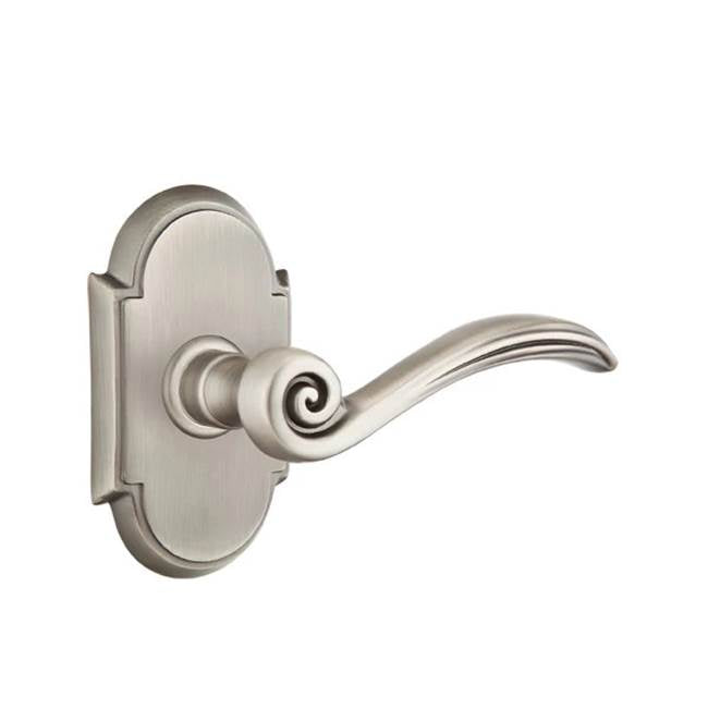 Emtek - Privacy, No.8 Rosette, Elan Lever, RH, US15A - Pewter