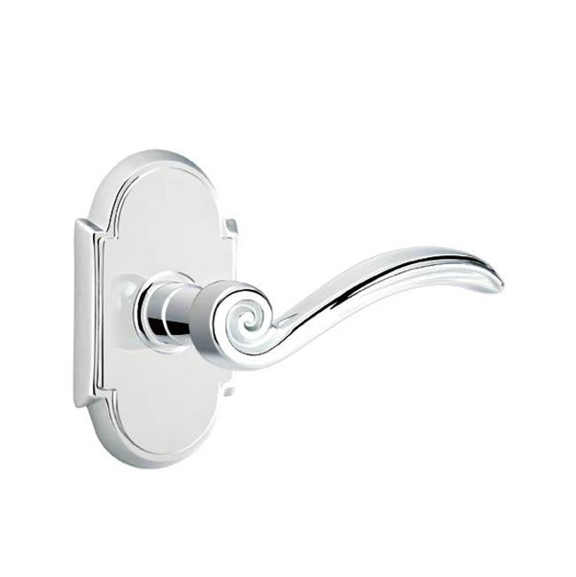 Emtek - Privacy, No.8 Rosette, Elan Lever, RH, US26 - Polished Chrome
