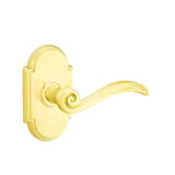Emtek - Privacy, No.8 Rosette, Elan Lever, RH, US3NL - Unlacquered Brass
