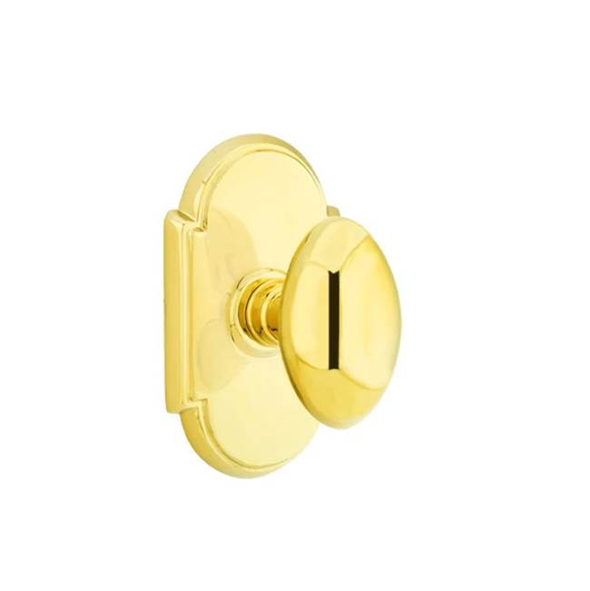 Emtek - Dummy, No.8 Rosette, Egg Knob, US3NL - Unlacquered Brass