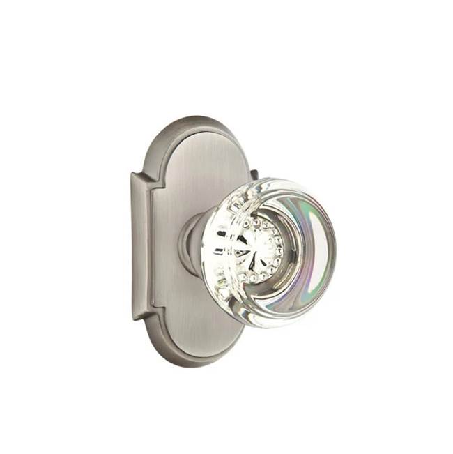 Emtek - Privacy, No.8 Rosette, Georgetown Crystal Knob, US15A - Pewter