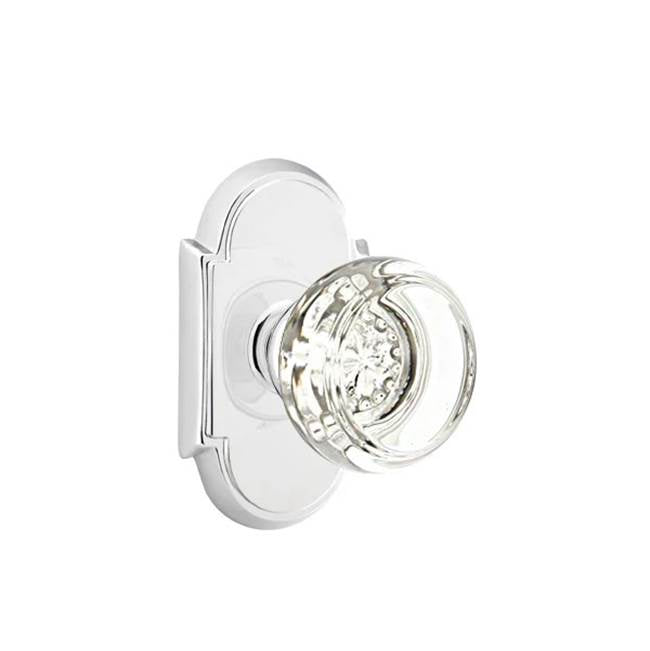 Emtek - Privacy, No.8 Rosette, Georgetown Crystal Knob, US26 - Polished Chrome