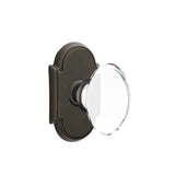 Emtek - Privacy, No.8 Rosette, Hampton Crystal Knob, US10B - Oil Rubbed Bronze