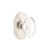Emtek - Privacy, No.8 Rosette, Hampton Crystal Knob, US14 - Polished Nickel