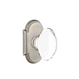 Emtek - Privacy, No.8 Rosette, Hampton Crystal Knob, US15A - Pewter