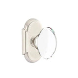 Emtek - Privacy, No.8 Rosette, Hampton Crystal Knob, US15 - Satin Nickel