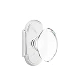 Emtek - Privacy, No.8 Rosette, Hampton Crystal Knob, US26 - Polished Chrome