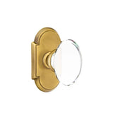Emtek - Privacy, No.8 Rosette, Hampton Crystal Knob, US7 - French Antique