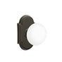 Emtek - Dummy, No.8 Rosette, Ice White Knob, US10B - Oil Rubbed Bronze
