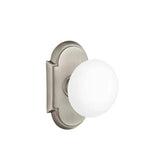 Emtek - Dummy, No.8 Rosette, Ice White Knob, US15A - Pewter