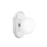 Emtek - Dummy, No.8 Rosette, Ice White Knob, US26 - Polished Chrome