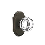 Emtek - Privacy, No.8 Rosette, Lowell Crystal Knob, US10B - Oil Rubbed Bronze