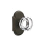 Emtek - Passage, No.8 Rosette, Lowell Crystal Knob, US10B - Oil Rubbed Bronze