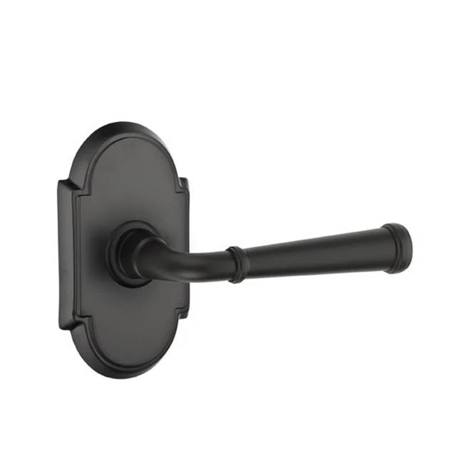 Emtek - Passage, No.8 Rosette, Merrimack Lever, RH, US19 - Flat Black