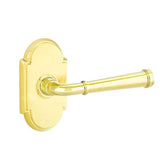 Emtek - Privacy, No.8 Rosette, Merrimack Lever, RH, US3 - Polished Brass