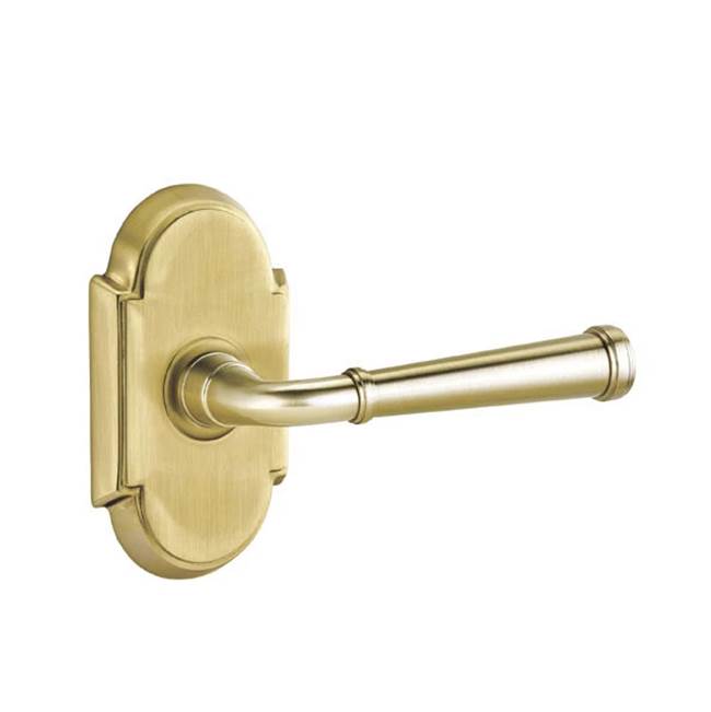 Emtek - Privacy, No.8 Rosette, Merrimack Lever, RH, US4 - Satin Brass