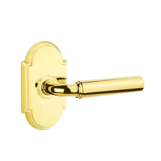 Emtek - Dummy, No.8 Rosette, Manning Lever, US3 Lifetime - Polished Brass