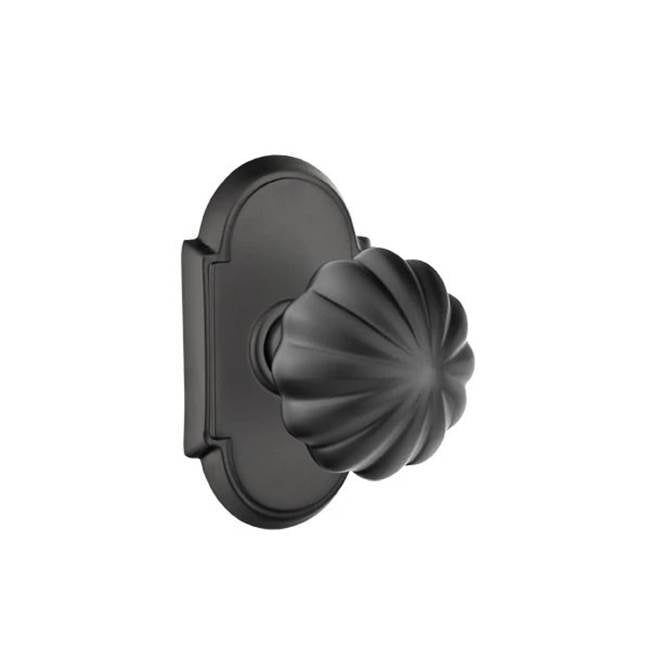 Emtek - Dummy, No.8 Rosette, Melon Knob, US19 - Flat Black