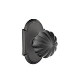 Emtek - Concealed, Privacy, No.8 Rosette, Melon Knob, US19 - Flat Black