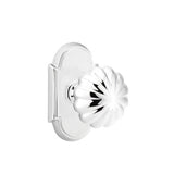 Emtek - Privacy, No.8 Rosette, Melon Knob, US26 - Polished Chrome