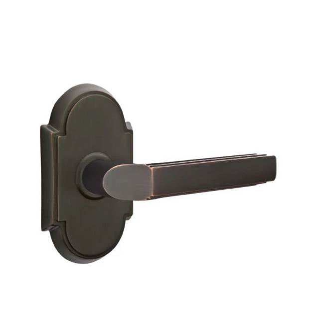 Emtek - Passage, No.8 Rosette, Milano Lever, LH, US10B - Oil Rubbed Bronze